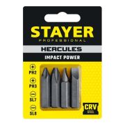 Биты для ударной отвертки, Professional STAYER Hercules, 36 мм, 4 шт 25667-S4