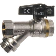 Кран шаровый с фильтром TeRma CB 1/2 в/в бант 30238