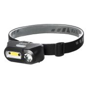 Фонарь налобный 3 Вт COB + 2 Вт XPE LI-ION 18650 мАч IP44 с датчиком движения AccuFH6-L3W/L3W ФАZА