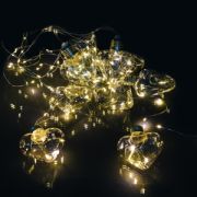 A-445 WW гирлянда СД «РОСА» серебристый провод 4,8м, с насадками «сердце»