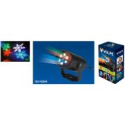Светильник-проектор вращ. Volpe ULI-Q306-01 Снежинки, d=8/h=12см 4W/220V snowflake