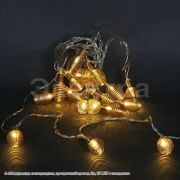 A-465 гирлянда светодиодная, прозрачный провод 2м, 10 LED с насадками
