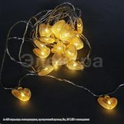 A-469 гирлянда светодиодная, прозрачный провод 2м, 10 LED с насадками