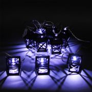 A-506 гирлянда светодиодная, провод прозрачного цвета длиной 2,8м, 10 насадок (фонарик)NEW