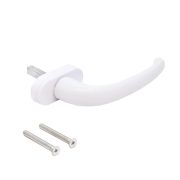 Ручка д/пласт окон металл с винт штифт 35 мм бел