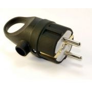 Вилка угловая с кольцом каучук 2P+PE 1х16А 220-24V IP44 1102 (Турция) NE-AD