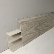 Плинтус со съемной панелью 2,2м  ROYCE 80 мм (301 Дуб Венеция)