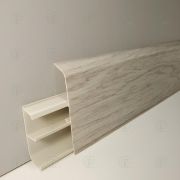 Плинтус со съемной панелью 2,2м  ROYCE 80 мм (303 Дуб Соубери)