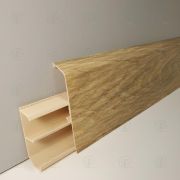 Плинтус со съемной панелью 2,2м  ROYCE 80 мм (307 Дуб Хедсон)