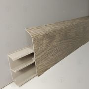 Плинтус со съемной панелью 2,2м  ROYCE 80 мм (315 Дуб Альпака)