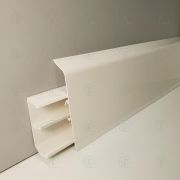 Плинтус со съемной панелью 2,2м  ROYCE 80 мм (320 Айвори)