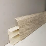 Плинтус со съемной панелью 2,2м  ROYCE 80 мм (326 Дуб Рене)