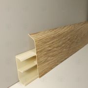 Плинтус со съемной панелью 2,2м  ROYCE 80 мм (327 Дуб Пальмира)