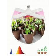 Лампа св/д для растений 36W E27 фито красно-синий 57,6 мкмоль лепестковая настр. 7862