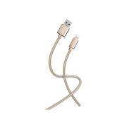 Кабель для зарядки и передачи данных S02 MicroUSB золотистый, 3 А, 1 м, Smartbuy