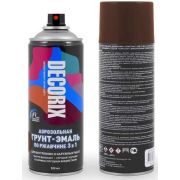 ГРУНТ-ЭМАЛЬ аэроз. акриловая 3 в 1 коричневый глян. DECORIX 520 мл