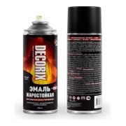 Эмаль жаростойкая, для сверхвысоких темпер.до +1000С DECORIX, черная матовая, 520 мл