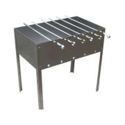 Мангал Эконом 400*250*400 (сталь 0,4мм) + шампур углов.(6шт) 370*10*0,8мм г/карт. Бастион-пром 50063