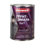 Грунт-эмаль 3 в 1 серая 0,9 кг Пуфас Decoself