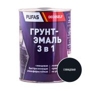 Грунт-эмаль 3 в 1 черная 0,9 кг Пуфас Decoself