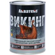 Антисептик для дерева Акватекс Викинг, лессирующий, полуматовый, 0,75 л, орех