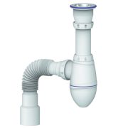 Сифон для кухонной мойки Unicorn D40/50 с гофрой, с выпуском 1 1/2 (B220)