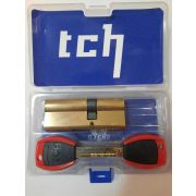 Механизм цилиндровый «TCH» 95мм (37,5х57,5) 2+6кл (пластик. упак.) Латунь
