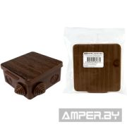 Коробка распред. ОП D80х80х50мм, крышка, бук, IP54, 7вх. ТDM