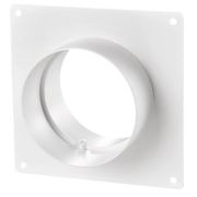 Пластина настенная с фланцем d=100мм 150*150