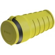 Штепсель с загл. каучук 2P+PE 1x16А 220-240V IP44 Желтый 4702