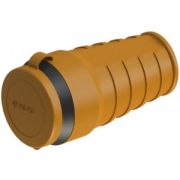 Штепсель с загл. каучук 2P+PE 1x16А 220-240V IP44 Оранж. 4302
