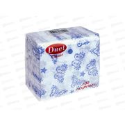 Салфетки ДУЭТ 100шт бабочка синяя, бирюза
