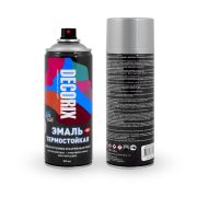 Аэрозольная эмаль термостойкая +400°С алюминий 520 мл DECORIX 0142-02 DX