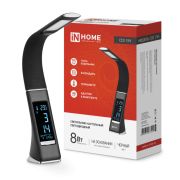 Светильник настольный СД PLUS ССО-15Ч 8Вт 480Лм, сенсор, часы, календарь, температура, адаптер