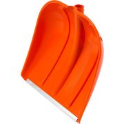 Лопата снеговая, пластик. с алюминиевой планкой, б/черенка, 410 мм.Сибин лп-410