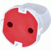 Штепсель 6A 250В (пластик, белый) (Турция) 7711100 AY-KA (АЙКА)