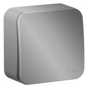 BLANCA Выключатель 1-кл ОП 10А алюминий