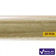 Плинтус Идеал Комфорт 211 с кабель каналом и мягким краем 55мм Дуб рустик (2,5м)
