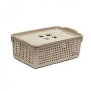 Корзинка Лофт 3,8л 295х185х105мм с крышкой (мокка)