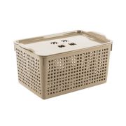 Корзинка «Лофт» 5,3л 295х185х145мм с крышкой мокко