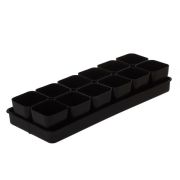 Набор д/рассады №1 черный поддон+12 кв. стаканов 0,3л