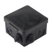 Коробка распред. ОП КМР-030-031 80х80x50мм 7вводов черная IP54 EKF PROxima
