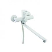 Смеситель ванна длинный излив цинк Белый d35 PUD7 A045 YW Zegor