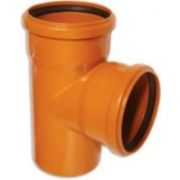 Тройник д/нар. канализ. (оранж.) 87гр Дн 110-110