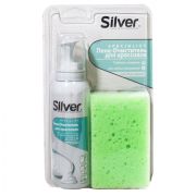 Пена-очиститель для кроссовок Silver Universal и губка (125 мл)