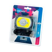 Фонарь налобный Космос 507Lit 3WXPELED+5WCOBLED аккум IP54 4 режима черный