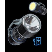 Фонарь прожектор Космос 901Lit 10WLED+12WCOBLED+кр.свет от аккум IP55 10 реж черный/серый