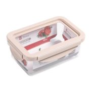 Контейнер пластик. 0,55 мл с крышкой прозрачно-бежевый Baizheng bz-xg-903