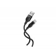 Кабель для зарядки и передачи данных S72 Type C черный, 3 А, сил., 1м, Smartbuy (iK-3112-S72b)
