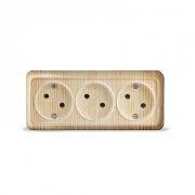 Розетка Олимп 3 мест. сосна 1172